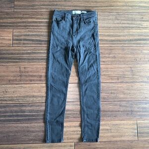 Free People High Rise Ankle Crop Skinny Jean